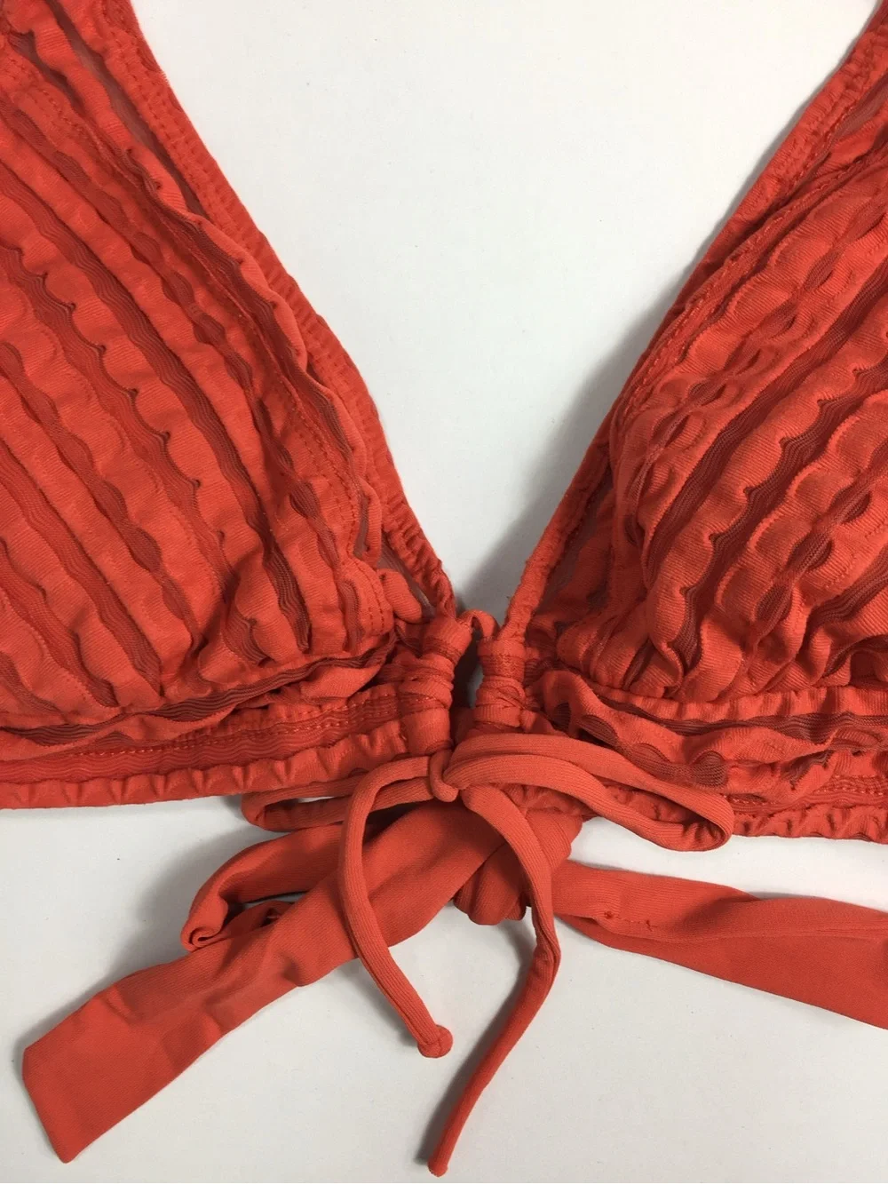 Robin Piccone Carly Keyhole Bikini Top in Pimento